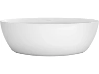 Акриловая ванна BelBagno BB707-1860-880 185x90 см, отдельностоящая, белая, овальная, на ножках, со сливом-переливом, с донным клапаном