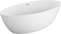 Акриловая ванна BelBagno BB707-1860-880 185x90 см, отдельностоящая, белая, овальная, на ножках, со сливом-переливом, с донным клапаном