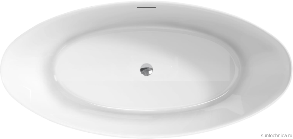 Акриловая ванна BelBagno BB707-1860-880 185x90 см, отдельностоящая, белая, овальная, на ножках, со сливом-переливом, с донным клапаном