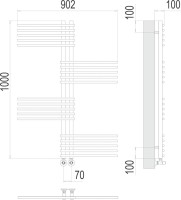 Полотенцесушитель водяной Terminus Европа П20 0 70х100 Полотенцесушитель водяной Terminus Европа П20 0 70х100