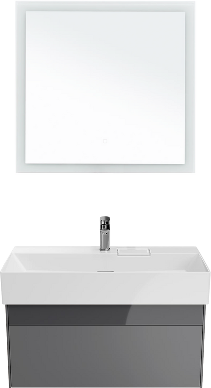 Мебель для ванной комнаты KERAMA MARAZZI Logica 90 подвесная, стальная серая