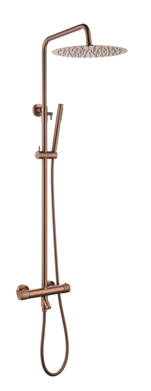 Душевая стойка Boheme Uno 468-T-CB copper brushed, с термостатом