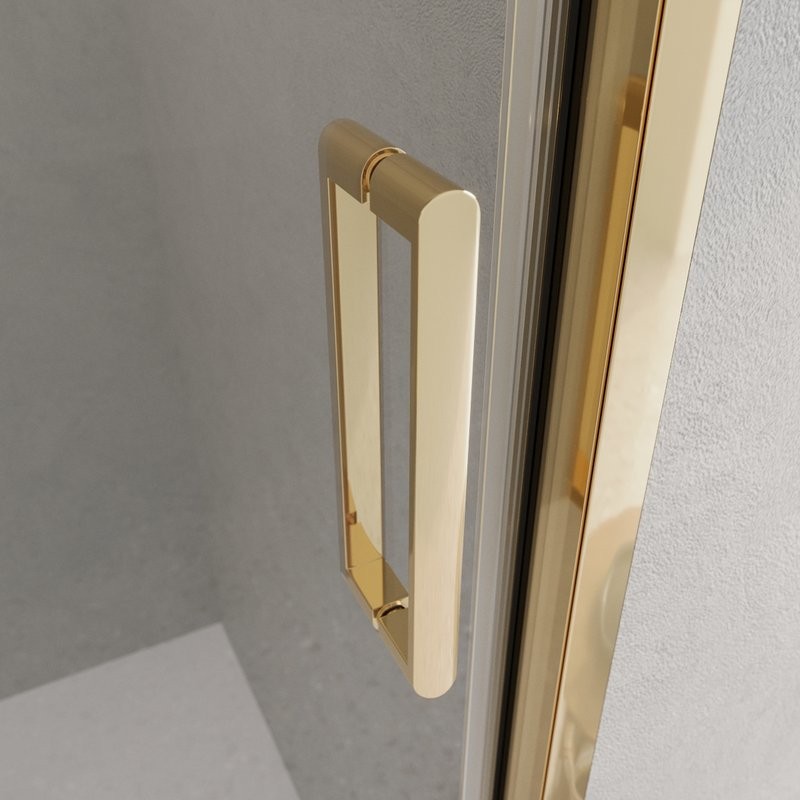 Душевая дверь в нишу BelBagno Luce BF-1-120-C-ORO профиль золото, стекло прозрачное
