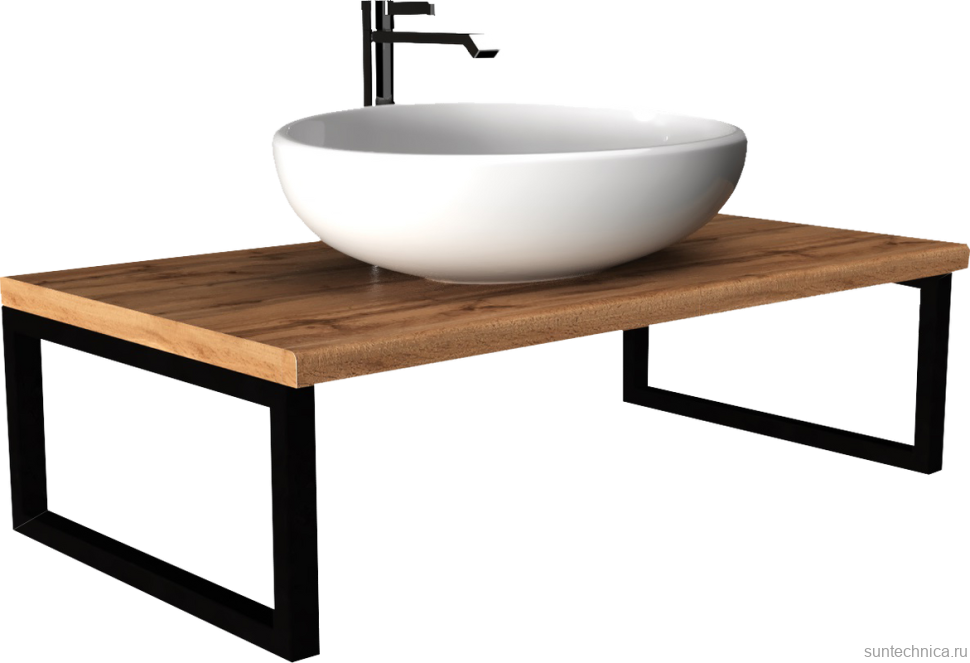 Столешница с раковиной 1MarKa Grunge Loft 100 дуб вотан