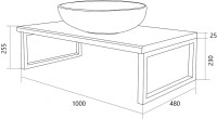 Столешница с раковиной 1MarKa Grunge Loft 100 дуб вотан