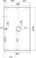 Столешница с раковиной 1MarKa Grunge Loft 100 дуб вотан