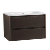 Тумба с раковиной Cezares Relax 80 подвесная, 2 ящика, оружейная сталь