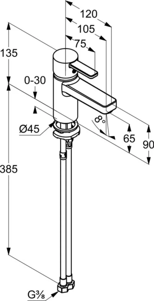 Смеситель для раковины Kludi Zenta 382510575