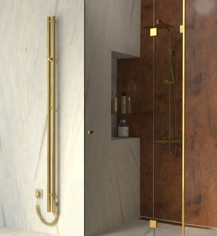 Полотенцесушитель электрический Сунержа Нюанс 3.0 120 см золото, правый