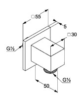 Шланговое подключение Kludi A-QA 6554953-00 белое матовое