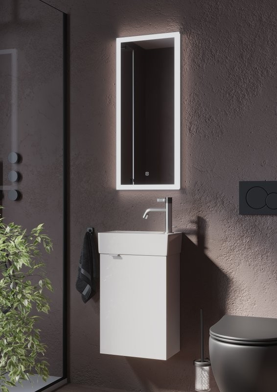 Тумба под раковину Sancos Mini 35 R подвесная, белый глянец