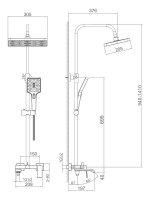 Душевая стойка Haiba HB24575-5 золото Душевая стойка Haiba HB24575-5 золото
