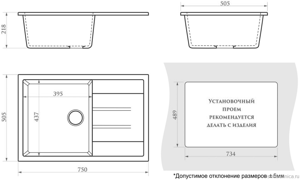 Мойка кухонная Marrbaxx Джоли Z161Q001 белый лед