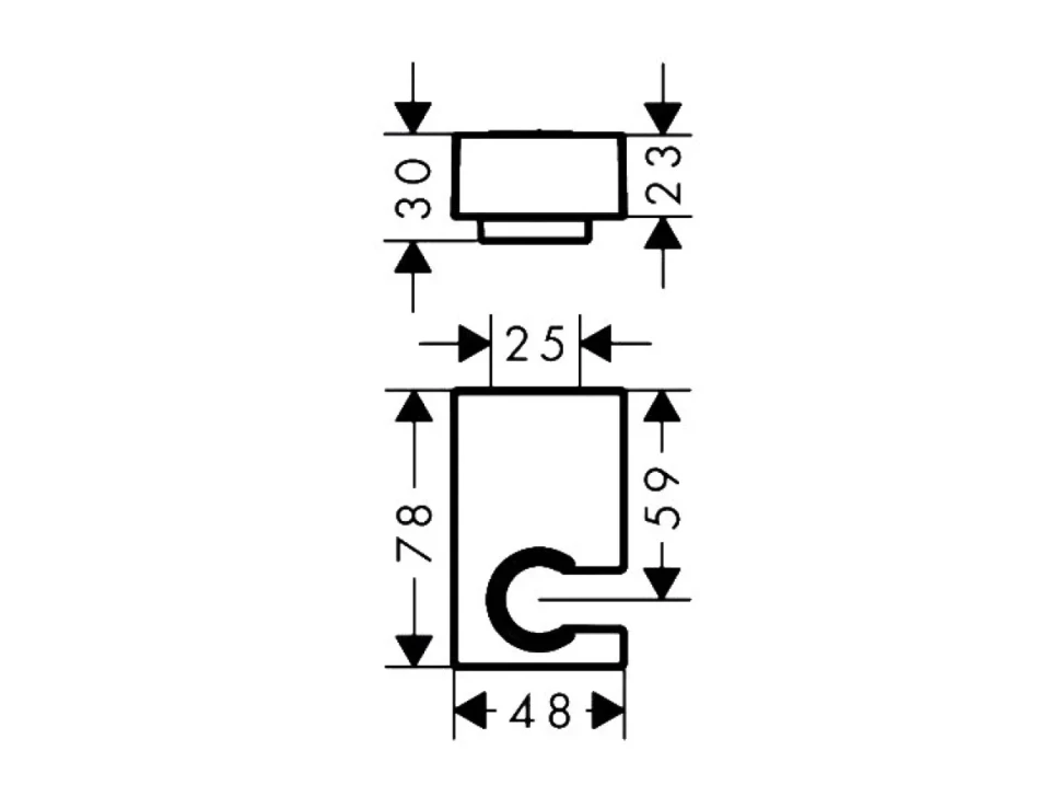 Настенный держатель Hansgrohe Porter E 28387670 матовый черный