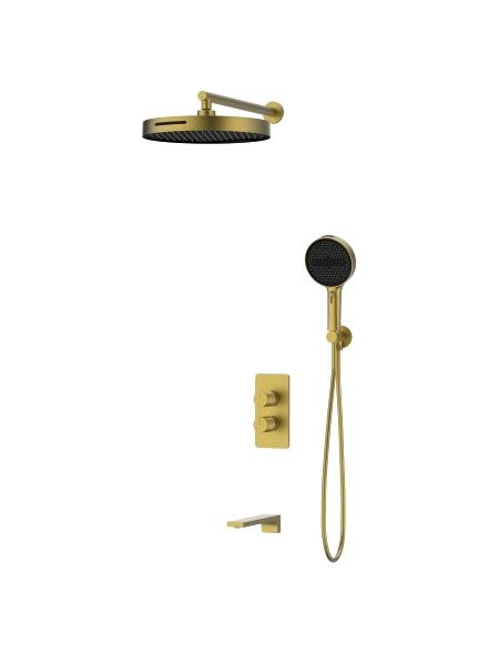 Душевой комплект Vincea Domus VSFW-5DM1BG С ВНУТРЕННЕЙ ЧАСТЬЮ, брашированное золото