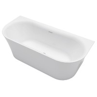 Ванна акриловая Azario ENGELS 1800x750x580 пристенная, в комплекте с сифоном и металлической рамой (ENG18075)