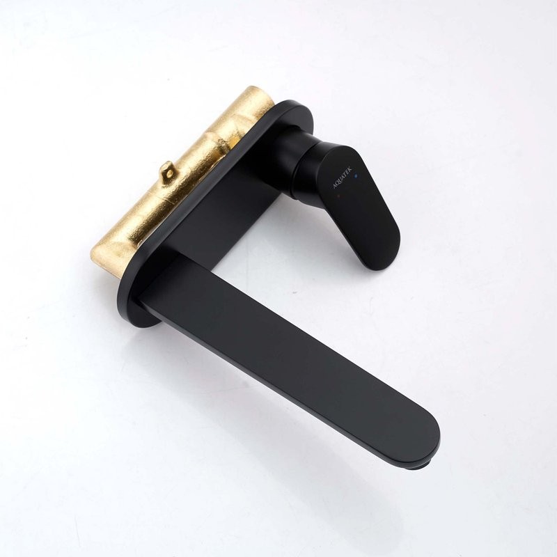 Смеситель для раковины AQUATEK Ника AQ1813MB С ВНУТРЕННЕЙ ЧАСТЬЮ, черный матовый