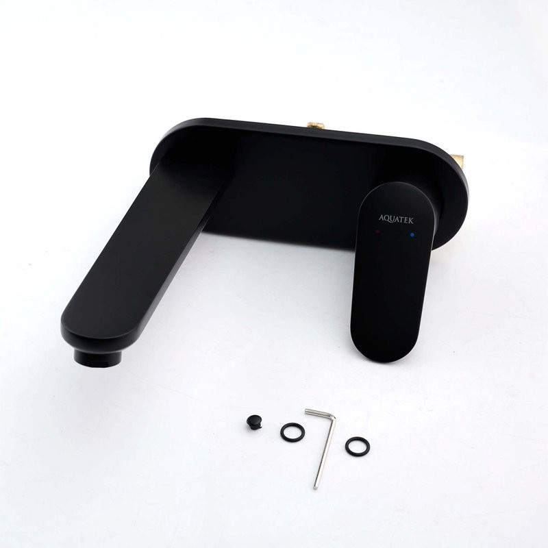 Смеситель для раковины AQUATEK Ника AQ1813MB С ВНУТРЕННЕЙ ЧАСТЬЮ, черный матовый