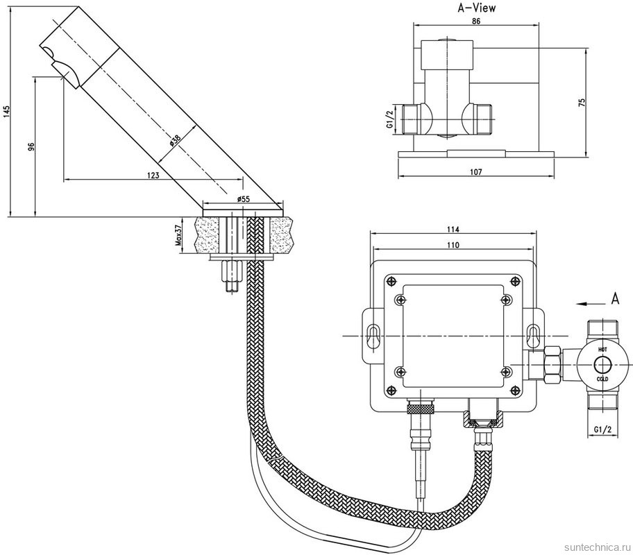 Смеситель для раковины Lemark Project LM4653CE