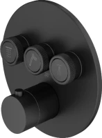 Термостатический смеситель встраиваемый Plumberia Selection PSBOX KITPSB1903NO С ВНУТРЕННЕЙ ЧАСТЬЮ, матовый черный