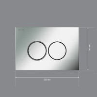 Кнопка смыва для унитаза AM.PM ProC L I070131 пластик, цвет матовый хром