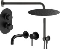 Комплект для ванной Plumberia Selection Ixo KITXOT18NO210 С ВНУТРЕННЕЙ ЧАСТЬЮ, черный матовый