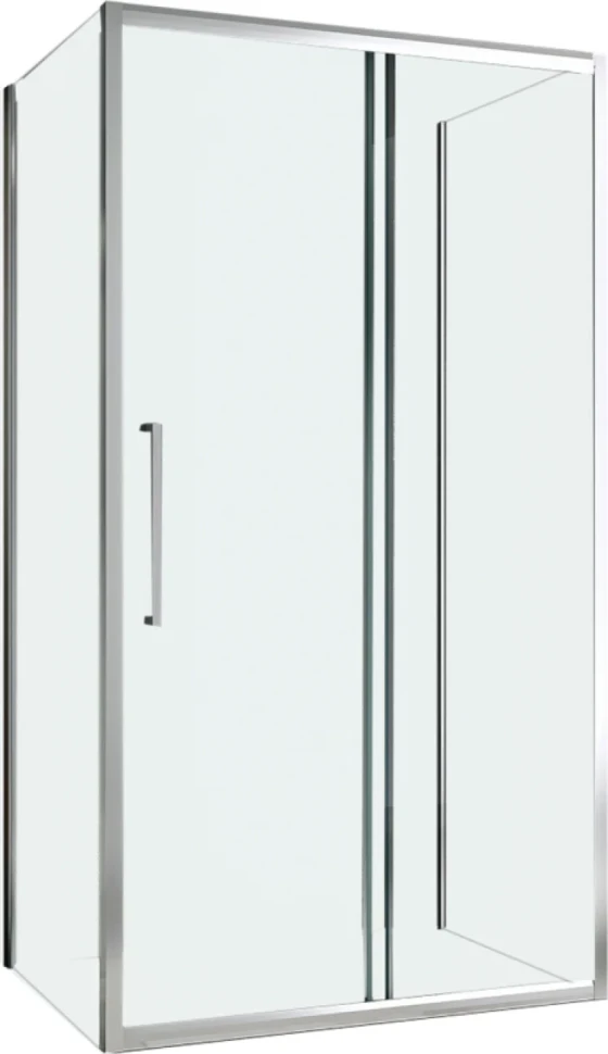 Душевой уголок Abber Schwarzer Diamant AG30170H-S90-S90 170x90, профиль хром, стекло прозрачное