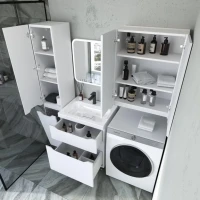 Шкаф пенал для ванной Style Line Марелла 30 антискрейтч, белый матовый