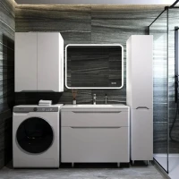 Шкаф пенал для ванной Style Line Марелла 30 антискрейтч, белый матовый