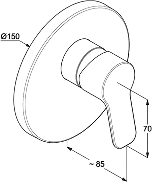 Встраиваемый смеситель для душа и ванны Kludi Pure&Easy 374200565