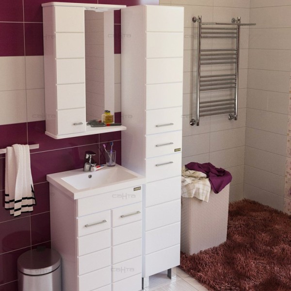 Шкаф пенал для ванной СаНта Омега 30 R напольный