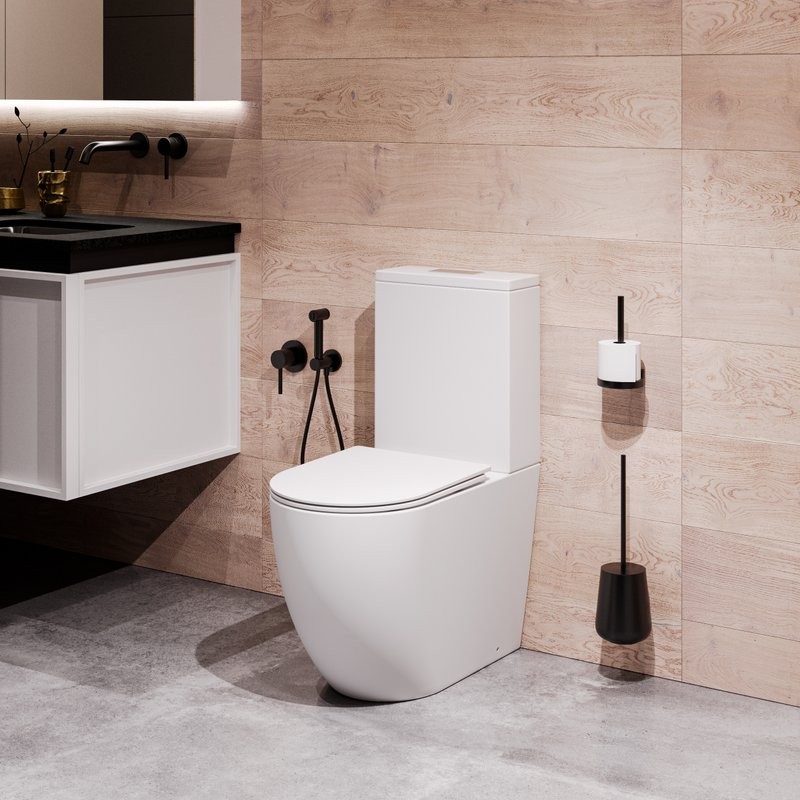 Унитаз-компакт напольный Grossman GR-4494MSQ с микролифтом, белый матовый