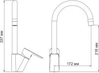 Смеситель для кухни Wasserkraft Leine 3507