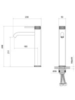 Смеситель для раковины Timo Saona 2411/20F золото шлифованное