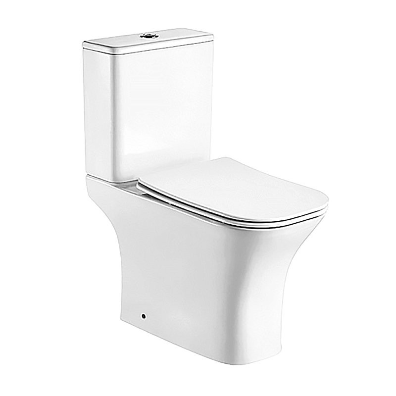 Унитаз-компакт напольный AZARIO Fretta Square AZ-5121 глянцевый белый