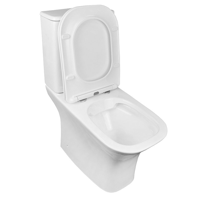 Унитаз-компакт напольный AZARIO Fretta Square AZ-5121 глянцевый белый