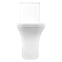 Унитаз-компакт напольный AZARIO Fretta Square AZ-5121 глянцевый белый