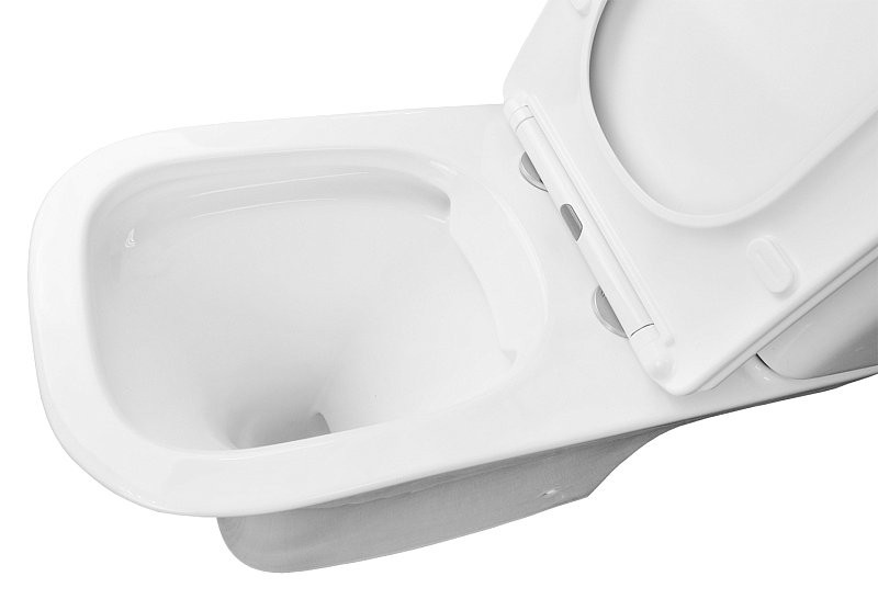 Унитаз-компакт напольный AZARIO Fretta Square AZ-5121 глянцевый белый