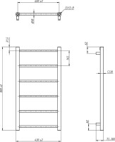 Полотенцесушитель водяной Grota Simple 43х80 полированный