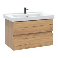 Мебель для ванной комнаты SanStar Lavanti 80 дуб вотан, раковина Миранда 80