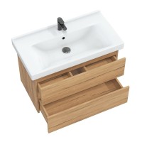 Мебель для ванной комнаты SanStar Lavanti 80 дуб вотан, раковина Миранда 80
