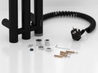 Полотенцесушитель электрический Сунержа Терция 4.0 31-0883-1206 120x15 см, подключение справа, скрытое подключение справа, матовый черный, I-образный