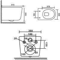 Унитаз подвесной SantiLine SL-5006 белый