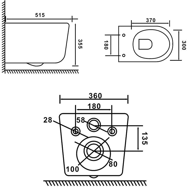 Унитаз подвесной SantiLine SL-5006 белый