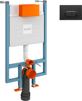Система инсталляции для унитазов VitrA V-Fix Core 738-5800-01 с кнопкой смыва 740-0511 черной матовой
