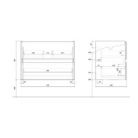 Тумба с раковиной SanStar Lavanti 80 подвесная, дуб вотан, раковина Фостер