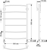 Полотенцесушитель водяной Secado Милан 1 85x55 см, бронза, лесенка, латунь Полотенцесушитель водяной Secado Милан 1 85x55 см, бронза, лесенка, латунь