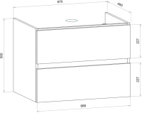 Мебель для ванной комнаты Art&Max Techno подвесная, 70, смоки софт
