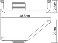 Поручень Wasserkraft K-1077Left с мыльницей