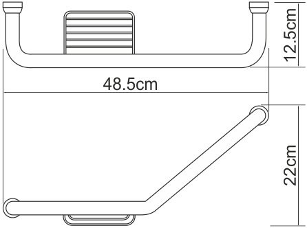 Поручень Wasserkraft K-1077Left с мыльницей